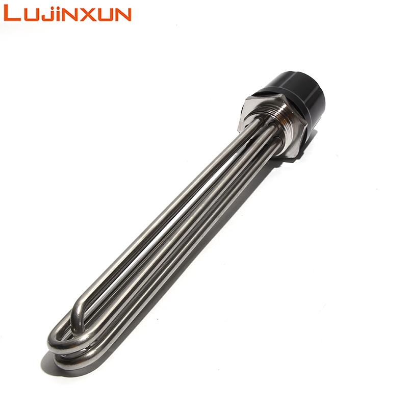 Lujinxun Full 304 Stainless Steel Water Heating Element 1 1/4" Electric Immersion Heater for Solar Water Tank 220V