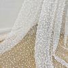 1yard Sequin Embroidery Fabric for Wedding Dress DIY Sewing Elegant Embroidered Beaded Lace Fabric Glitter Evening Dress Cloth