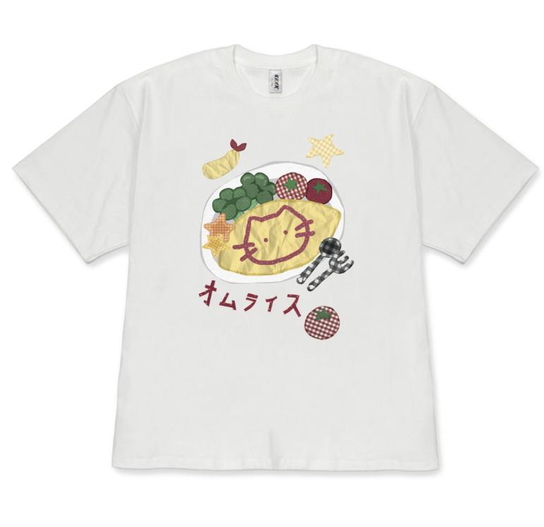 

Cute Japanese Omurice Graphic TShirt Tops Kawaii Food Print Short Sleeve Casual Tee for Women Unisex Fashionable Versatile Y2k S
