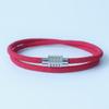 2025 Fashion Hexagonal Geometric Stainless Steel Bracelet Man Magnetic Buckle Jewelry Multi-layer Rope Bracelets Friendship Gift