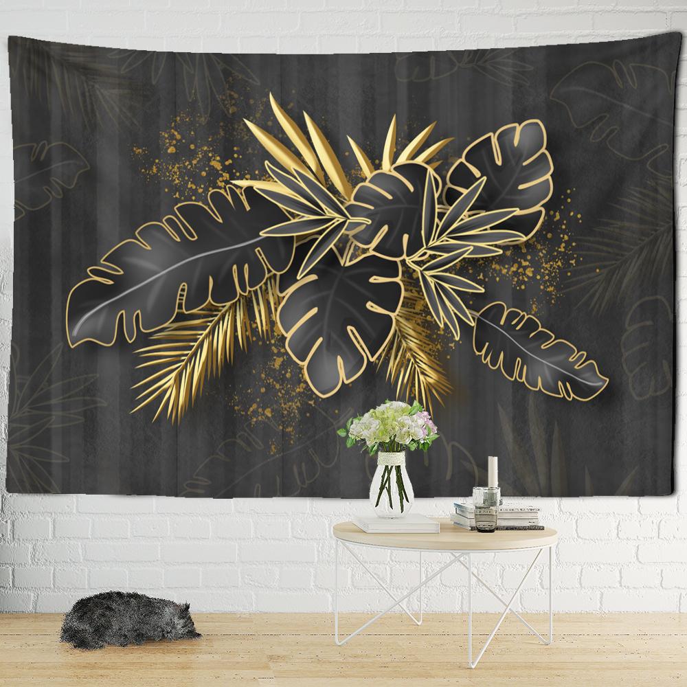 Phnom Penh Palm Leaves Tapestry Wall Hanging Bohemian Psychedelic Tropical Plants Simple Aesthetic Home Decor