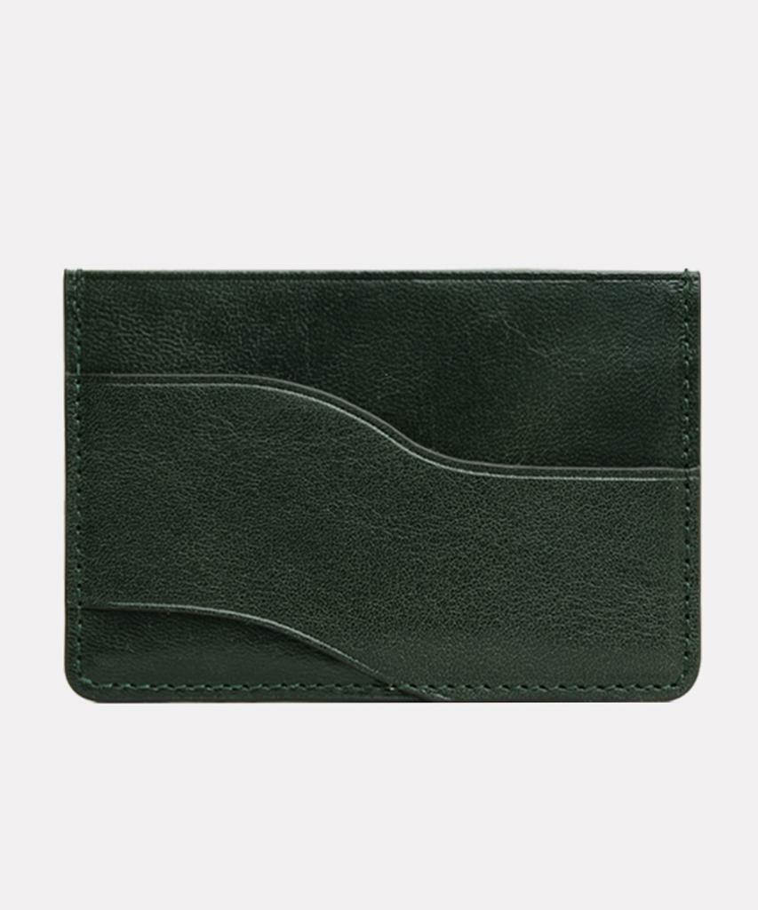 Matt New Vecchio Cowhide Card Holder Green
