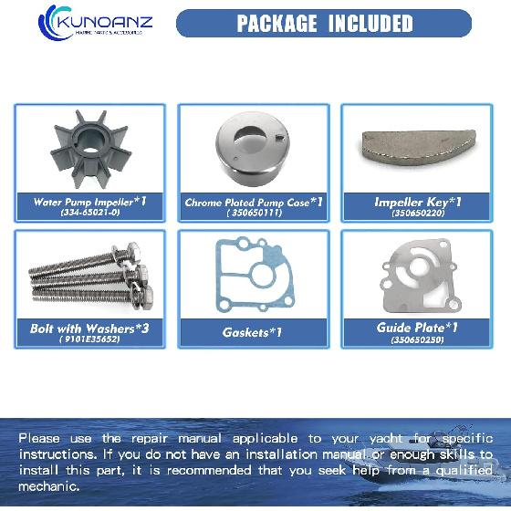 362873220 Water Pump Impeller Kit for Nissan Tohatsu 9.9-20 HP | Fits Nissan Tohatsu Evinrude Johnson 9.9 15 18 20 HP 2/4 Stroke Outboard Engines,