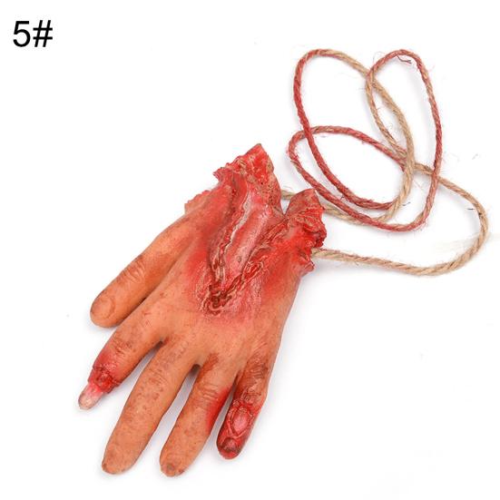 Realistic Bloody Hand Lung Body Organ Necklace Hanging Decor Halloween Props