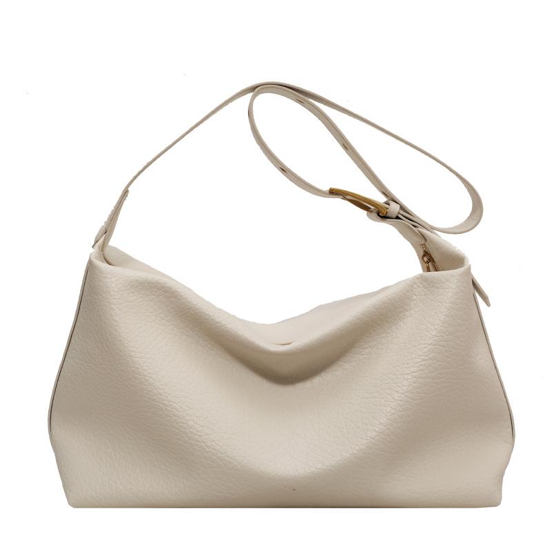 Large capacity bag women's autumn new wide shoulder strap commuting simple retro fashion shoulder messenger bag