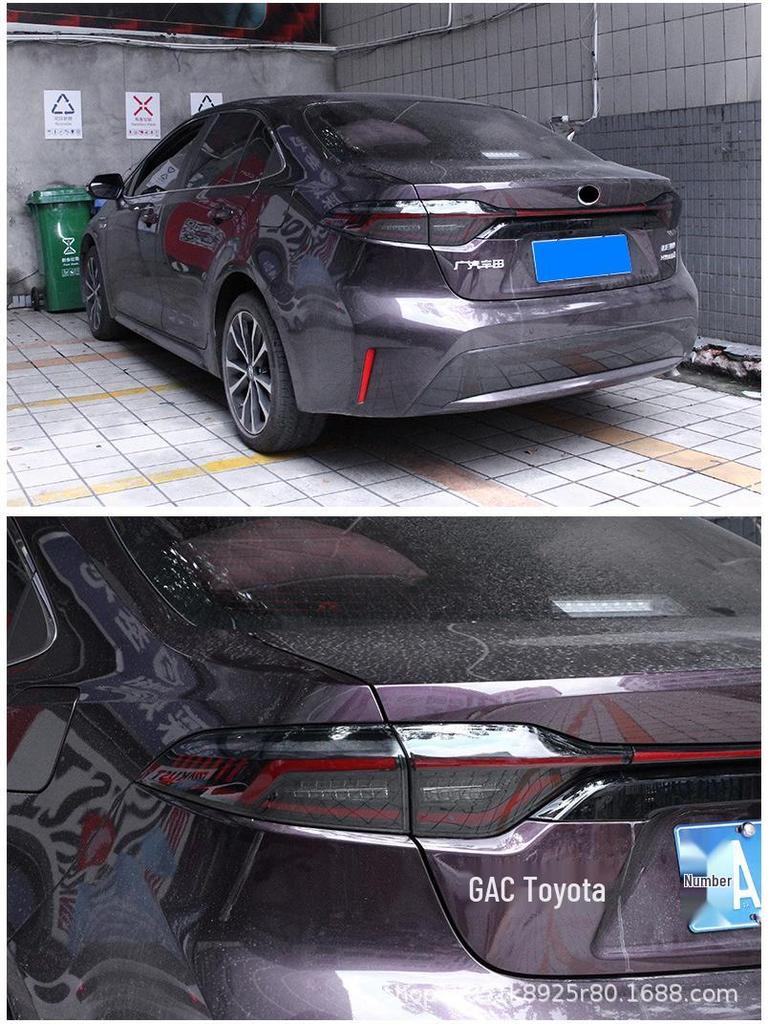 LED Taillight Assembly with Flowing Turn Signal for 19-20 Toyota Corolla