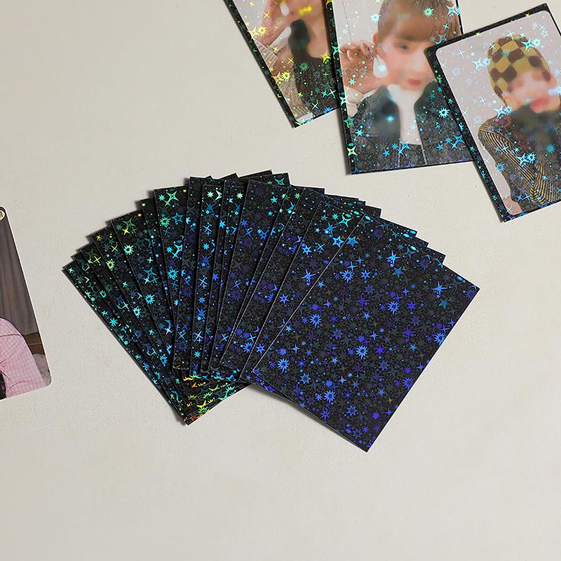 20Pcs/Pack Glittery Star Card Sleeves Idol Photo Cards Protective Storage Bag