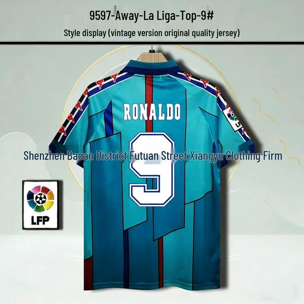 Barcelona Retro No. 10 Messi & No. 9 Ronaldo Commemorative Jersey