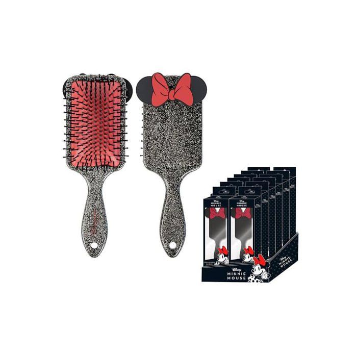 Brosse à cheveux Minnie Mouse - CERDÁ LIFE'S LITTLE MOMENTS - Démêlage - Noir - Design imprimé Minnie Mouse - Portable