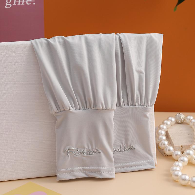 Uv Solar Arm Sleeves Woman Cycling Fingerless Gloves Cool Muff Summer Ice Silk Elastic Arm Cover Driving Anti-Sunburn Sleeve