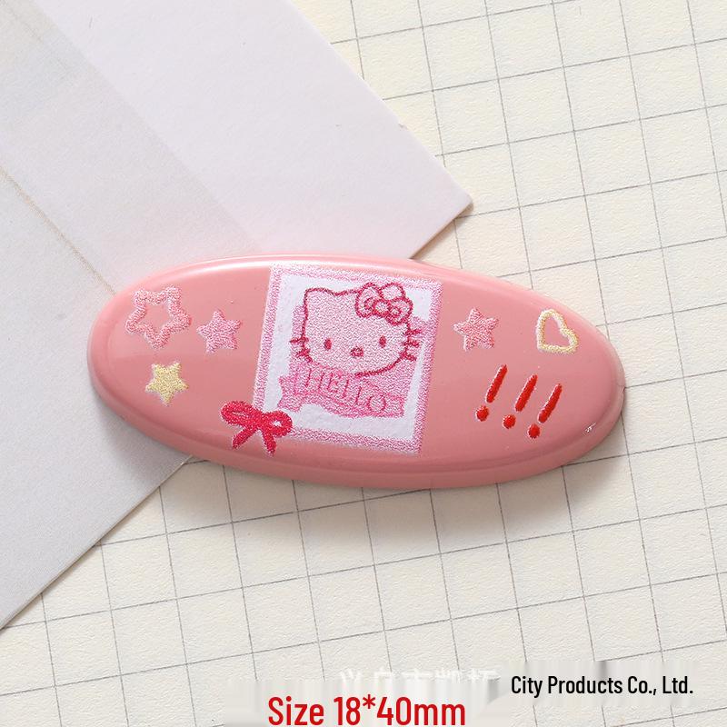 KT Cat Surfboard Series: Resin Cartoon Phone Case & Hair Clip Set розовый