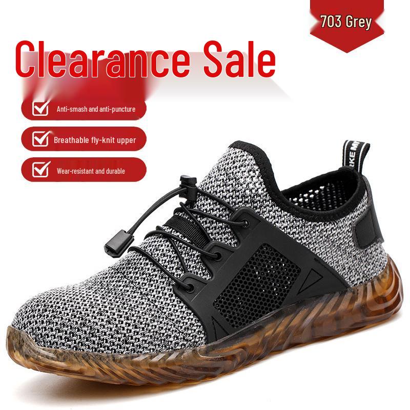 

Мужская дышащая защитная рабочая обувь - Защита от ударов, Защита от проколов Строительная обувь