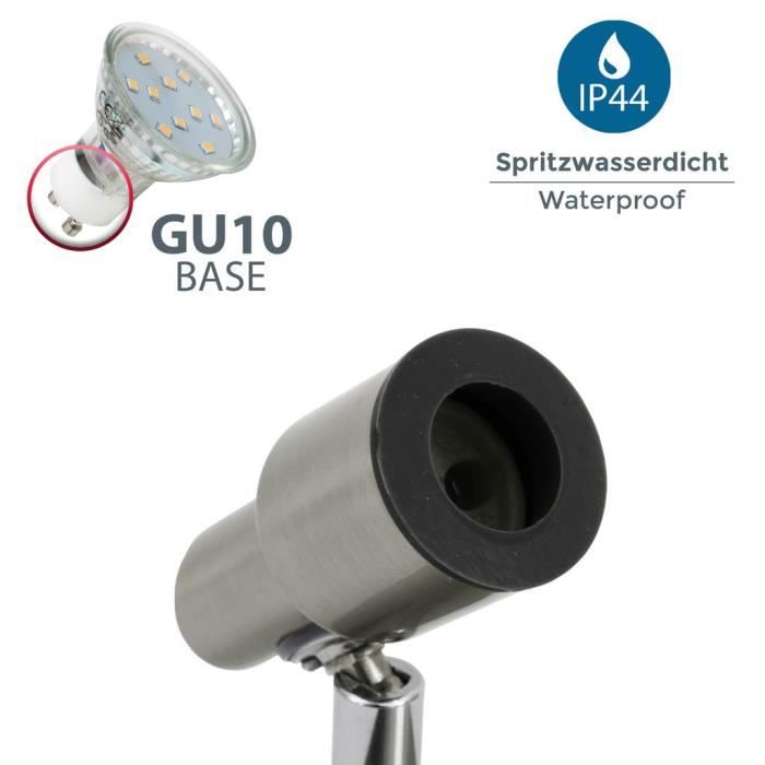 Plafonnier LED - B.K.Licht - Aurel 1 - 1 Spot Orientable - IP44 - 5W GU10 - 400 Lumen