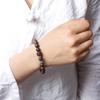 Brunei Black Agarwood Beads Single Strand Unisex Retro Bracelet - Handmade Buddhist Rosary Style