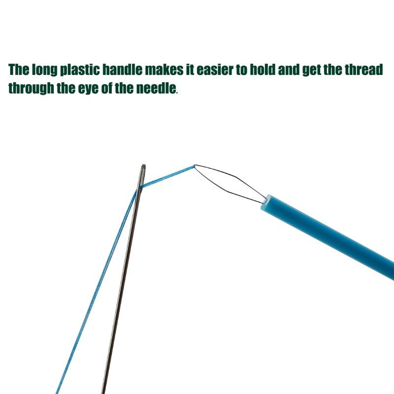 1/2 Stück Verlängertes Nadeleinfädler-Set für Nähmaschine, Handnähen, Stickerei, Perlenwerkzeug, DIY-Bastelzubehör (Gemischte Farbe)