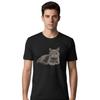 Breathable Soft Cat Print T-Shirt - Unisex Crew Neck Short Sleeve Cute Animal Graphic Casual Easy-Match Teeshirt