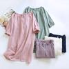 Solid Color Women's Summer Round Neck Cotton Nightgown Plus Size Loose Home Night Wear Dresses for Women Sleepwear