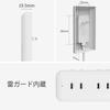 Mscien Outlet Baby Wall Outlet Conceals Prevents Children and Babies from Pulling Out Power Hidden 2m Extension Surge 9 Wall OA with Mscien Cover,