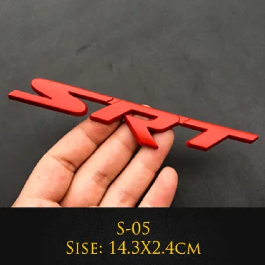 1 ks kovové 3D zadní nálepky na kufr auta pro znak Srt, odznak Sxt, Challenger, Durango, Viper, Caliber, znak na mřížku, dekorace