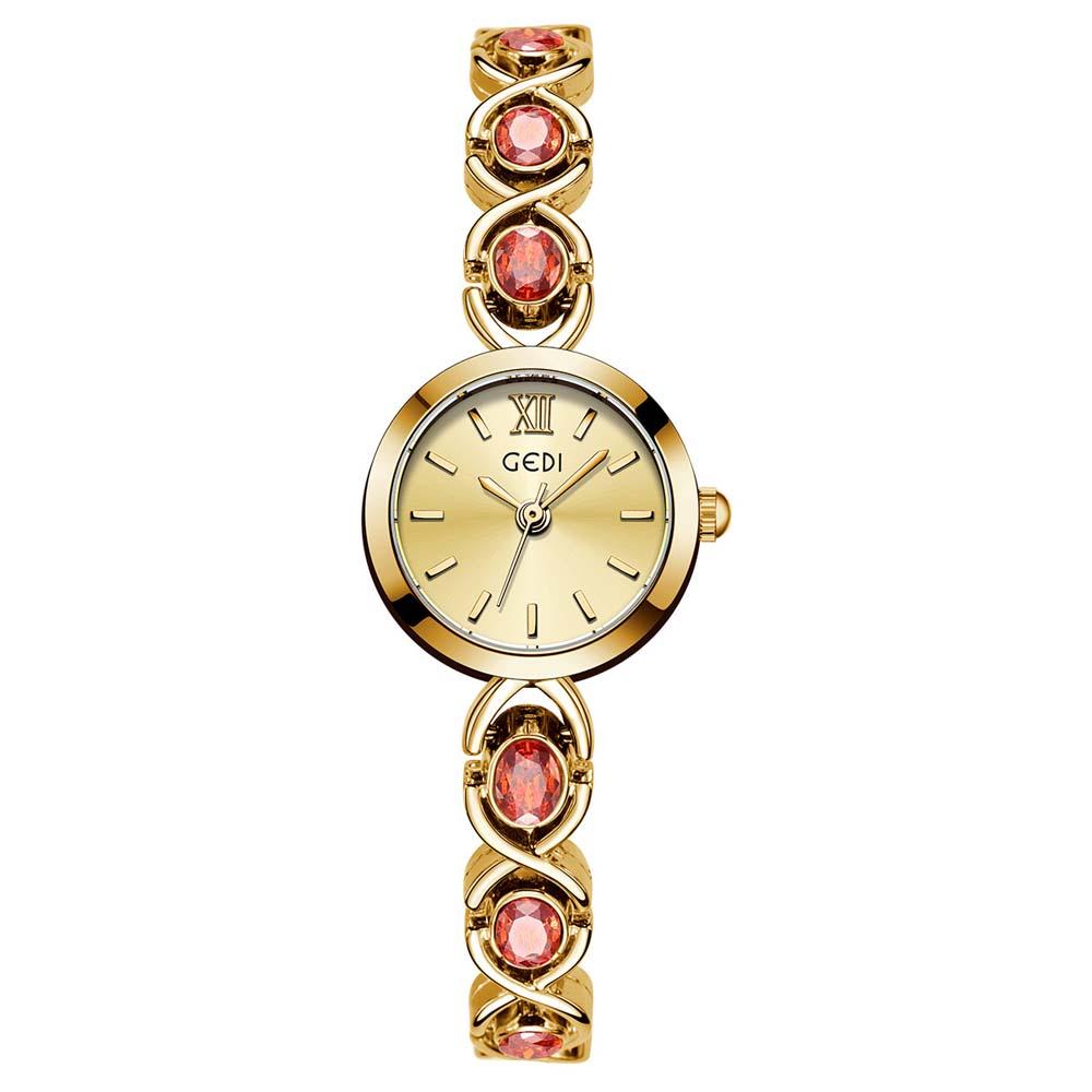 GEDI NEW Women's Quartz Watch Luxury Niche Design Bracelet Watch Exquisite Diamond-Studded Women's Watch Ladies Dress Gifts