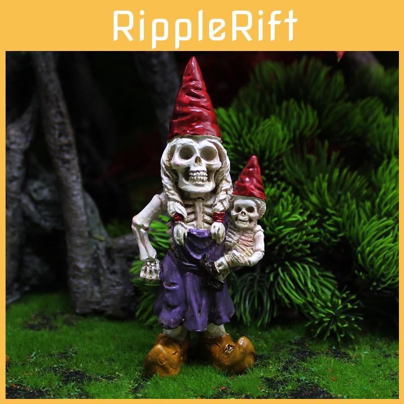 Halloween Skeleton Dwarf Resin Figurine For Micro Landscape Decor Collectors Edition