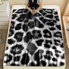 A Black And White Spotted Leopard Print Blanket, Perfect for Office Naps, a Cozy Throw for Home, And a Great Gift for Family