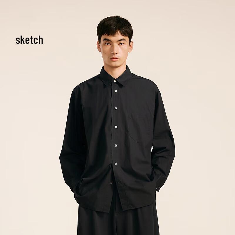 CROQUIS Men's 2024 Autumn Long-Sleeve Relaxed Fit Collared Shirt