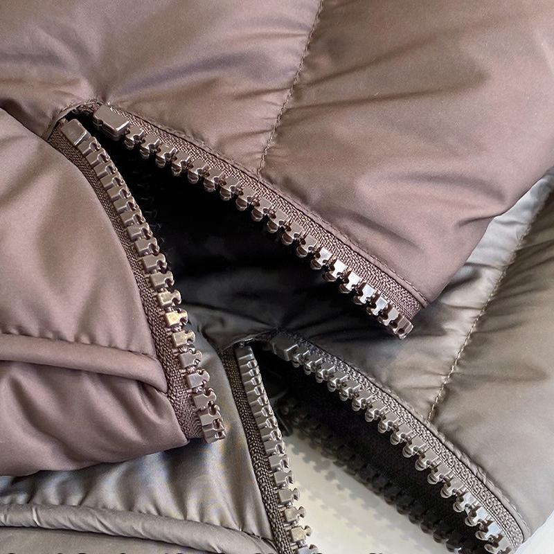 Jaqueta Puffer de Inverno Feminina Casaco Curto de Penas Streetwear Parkas Quentes Mangas Outwear