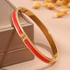 Hot-selling titanium steel bracelet, girls' high-end sense of fashion, popular light luxury in Europe and the United States, Gypsy star love diamond 