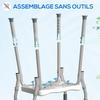 57-69cm Aluminium Frame Bath Seat - Light Blue