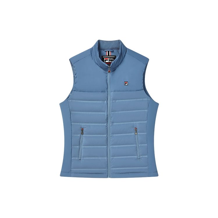 

FILA Solid Color Casual Lightweight Down Vest Men vests Cluster-Blue F11M241901F-BU L
