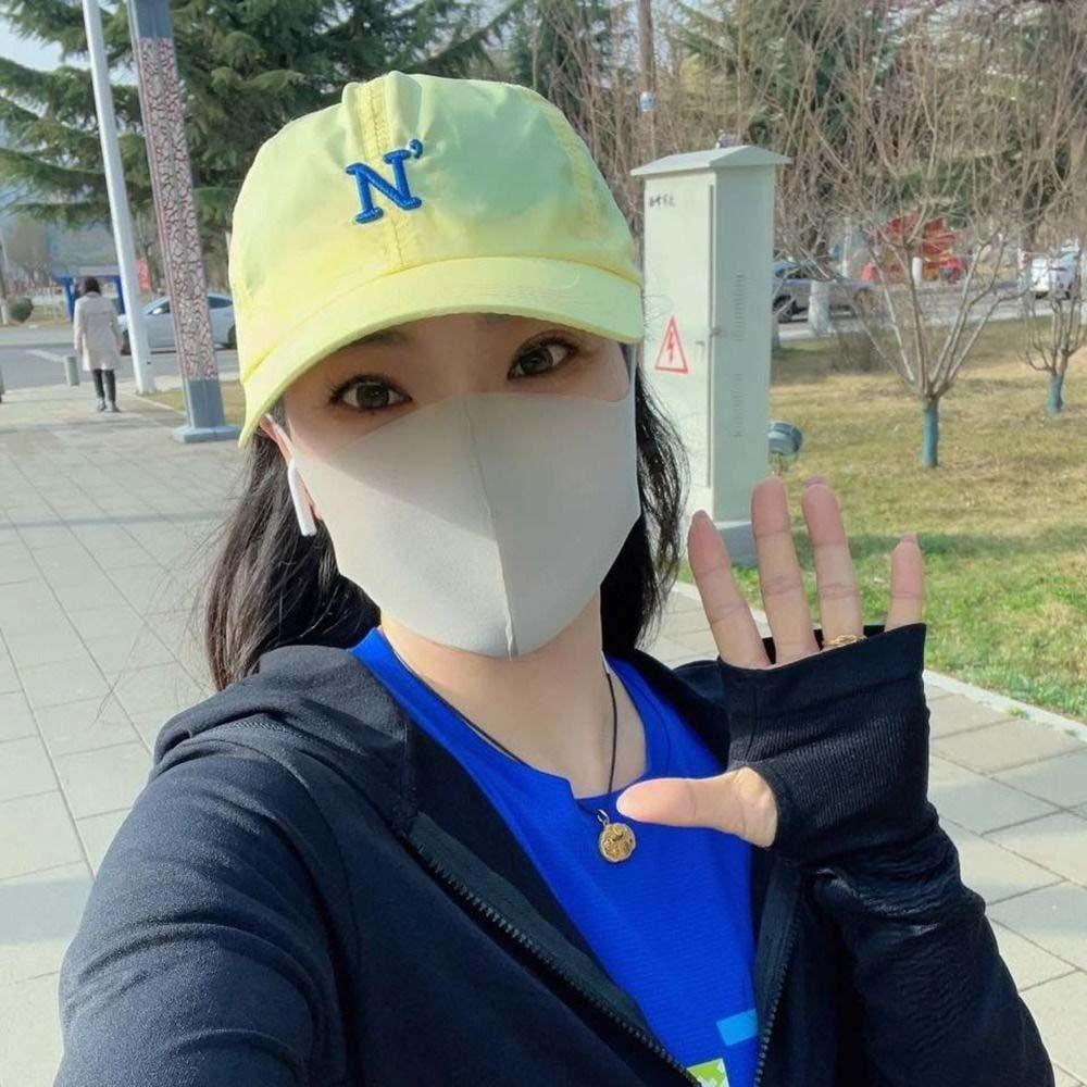 Sun Protection Men Snapback Cap Letter N Embroidery Breathable Mesh Sunhat Trucker Hat  Running