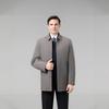 Men's Winter Down Jacket: White Duck Down, Middle-Aged, Thickened, Detachable Liner, Lapel, Warm Coat.