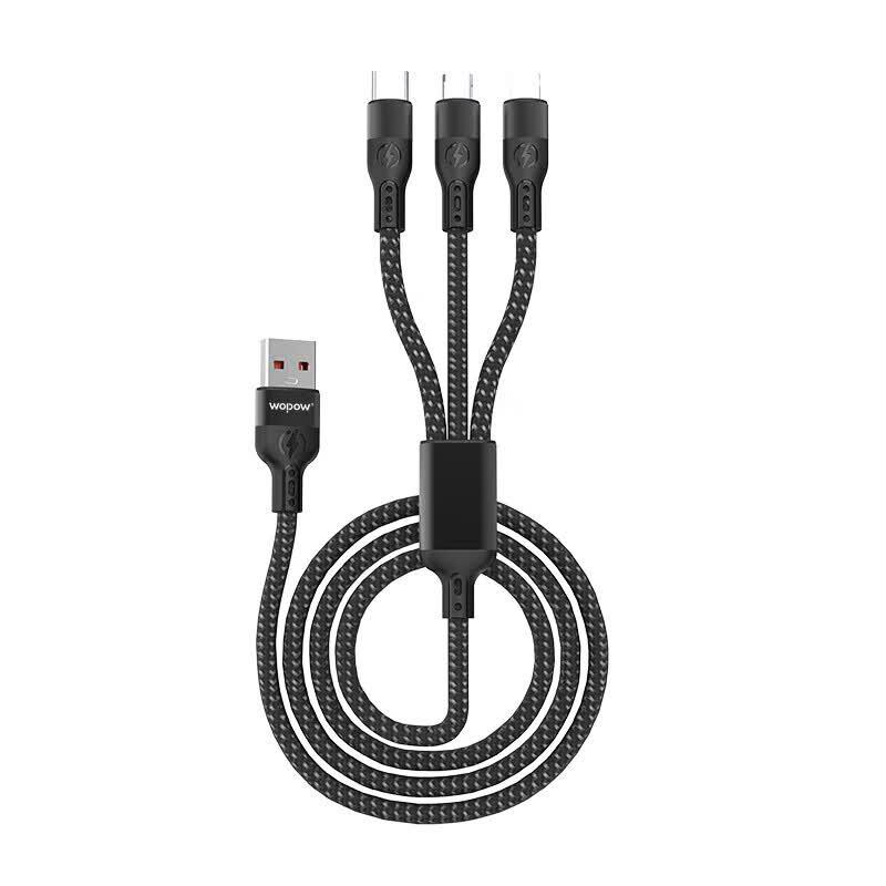 WOPOW LC026 Fast Charge 3-in-1 Data Cable