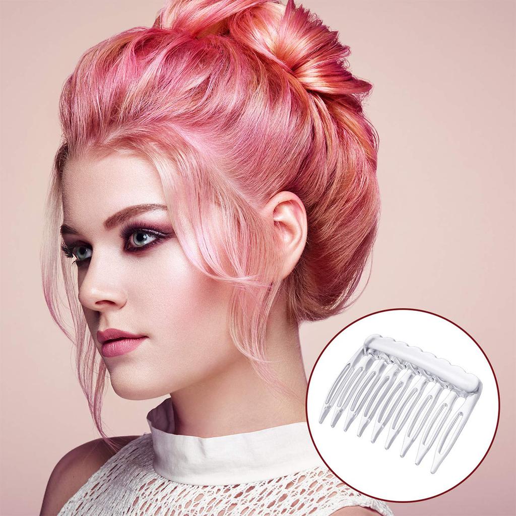 24 Pcs French Teeth Hair Combs Small Hair Side Combs Hairs Clip Comb DIY Bridal Wedding Veil Comb for Headwear Hair Accessories