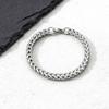 Pulsera y Brazalete de Acero Inoxidable Color Plata Eslabones 19/21/23cm Pulsera en Capas Cadenas Casual de Negocios Para Hombres Mujeres