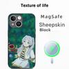 Frieren Japan Anime Cool Girl Pattern Phone Case For iPhone 16 15 14 13 12 11 Plus Pro Max  High-end Luxury Magsafe Sheepskin