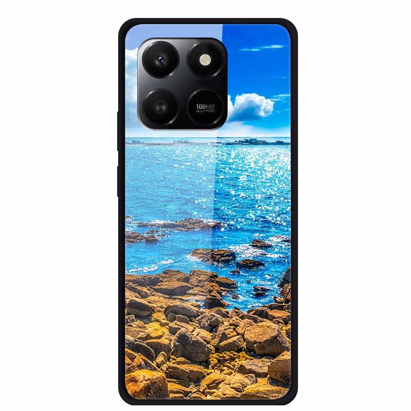 Glass Case For Honor X7d Play 10T 5G Case Soft Bumper Hard Tempered Glass Back Cover For Honor 400 Smart 2025 Phone Cases Fundas