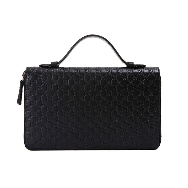 GUCCI Leather Wallet, Handbag, Clutch Regular Men's Black 449246-BMJ1N-1000