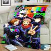 Jujutsu Kaisen Weiche Warme Decke Flanell Druck für Schlafzimmer, Sofas, Betten, Stühle, Picknicks, Reisen