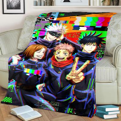 Jujutsu Kaisen Soft Warm Blanket Flannel Print for Bedrooms, Sofas, Beds, Chairs, Picnics, Travel