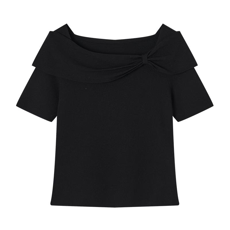 Women's Off-Shoulder Bowknot Knit Top
