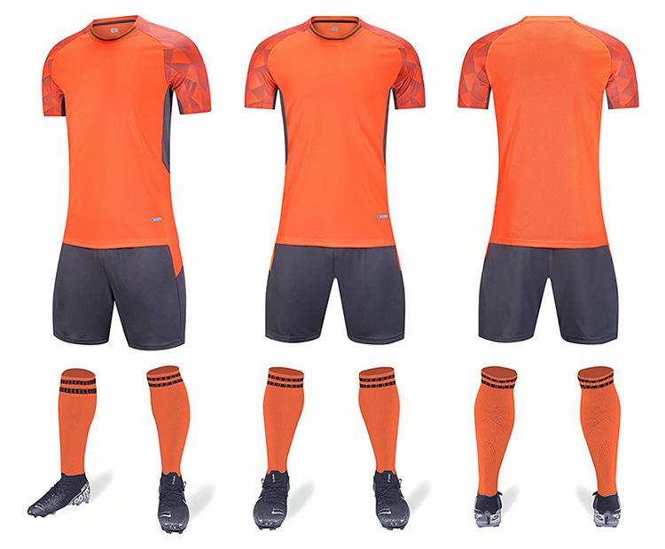 

Football Jersey Sports Suit Men S Diy Printing Number Short-Sleeved Sports Training Match Team Jersey Children S Football Clothes Adult 3xl помаранчевий