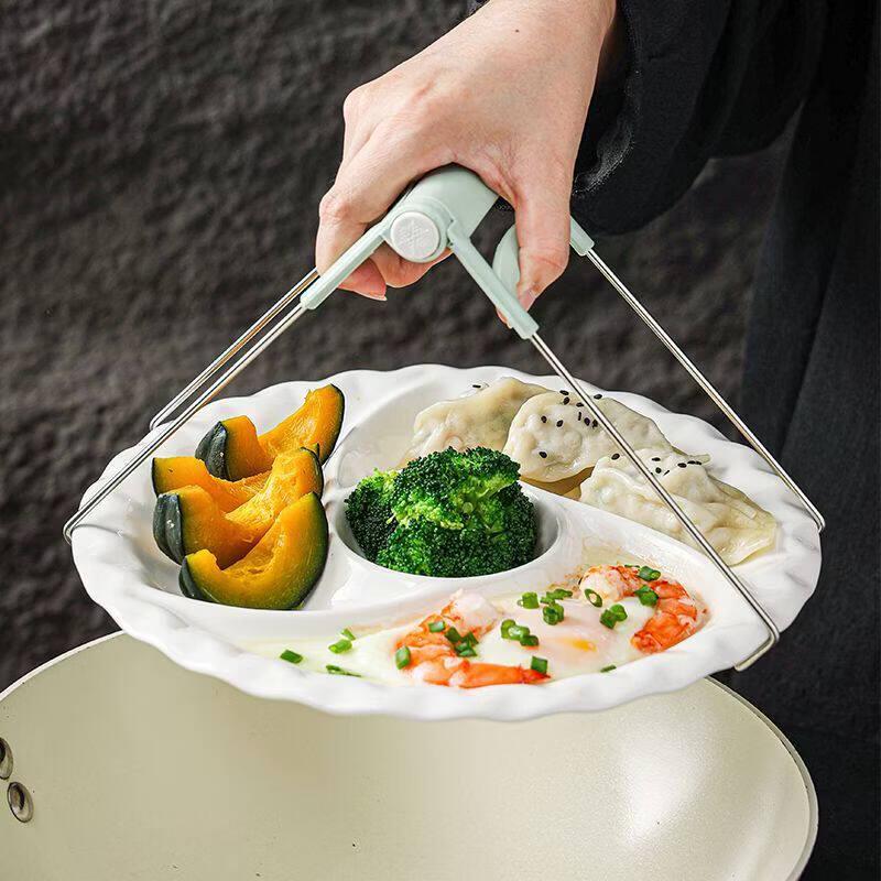 Multi-Compartment Ceramic Serving Plate