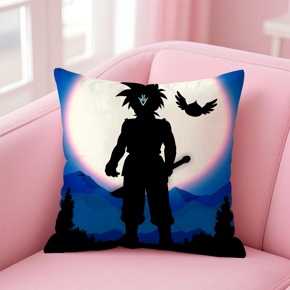 

Cute Japanese Game DDragon Quest Slime Cushion Cover Pillow Case Soft Skin Friendly Fabric Concealed Zipper 30X30cm