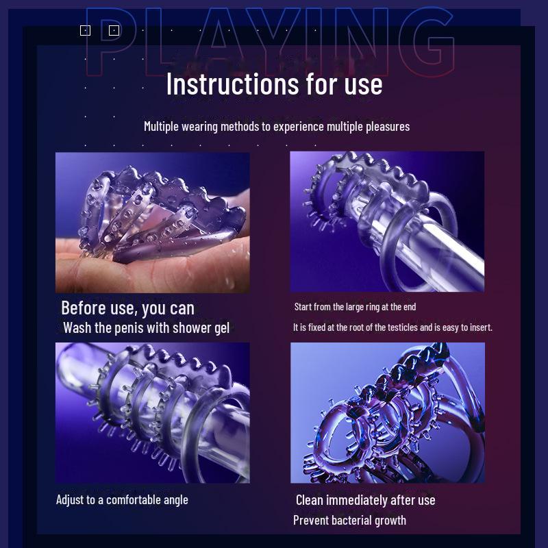 Mystery Ji Thorn Wheel Condom Ring Fun Couple Toy - 300 Pack