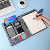 A4 Multifunctional Meeting Folder | Leather - like Finish. Organize Phone, Cards & Notes. Ideal for Business & Productivity!