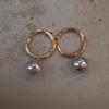 Retro Simple Senior Circle Pearl Earrings Small Exquisite Temperament Versatile Light Luxury Fashionable and Versatile Earrings