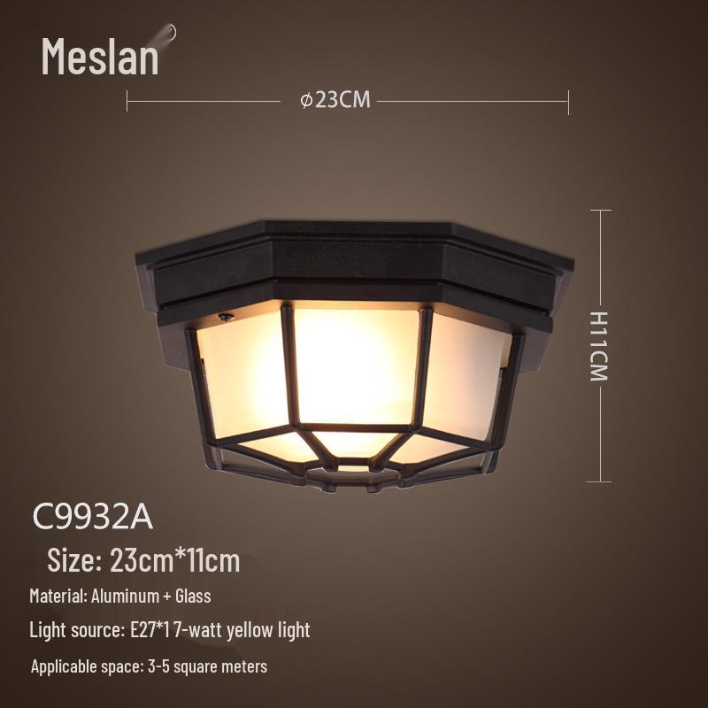 American Retro Industrial Ceiling Light for Bedroom, Dining Room, Balcony, Corridor, Aisle, and Entrance