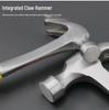 Solid One-Piece Claw Hammer - Durable Iron Head, Nail & Carpentry Mallet, Secure Design, Free Shipping.